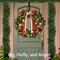 24in Large Pre Lit Outdoor Christmas Wreath with LED Lights